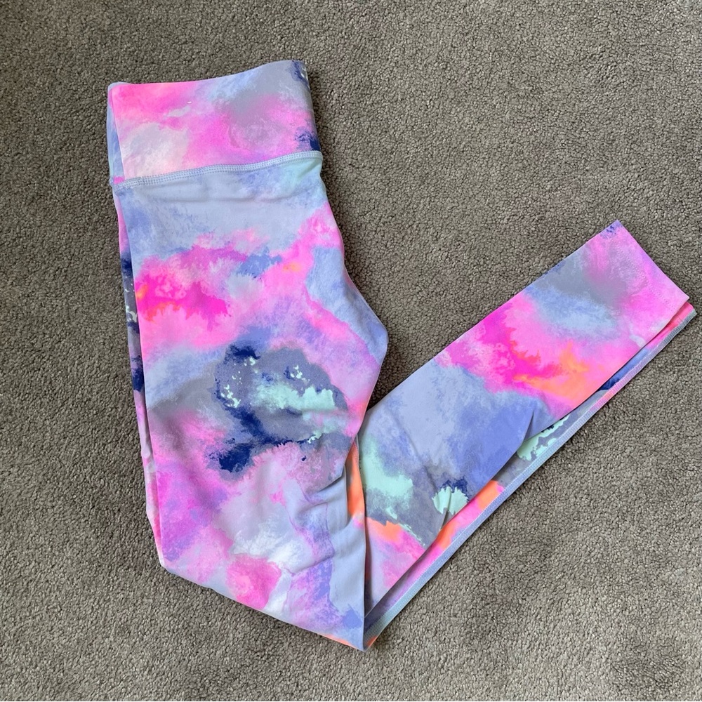 VS Pink Ultimate Watercolor Leggings - Rare Find - Excellent Condition - Size XS